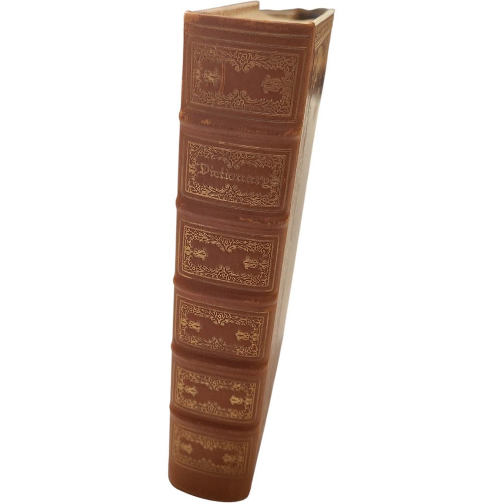 1946 Websters Collegiate Dictionary 5th Ed Krown-Kraft Leather Binding Gilt